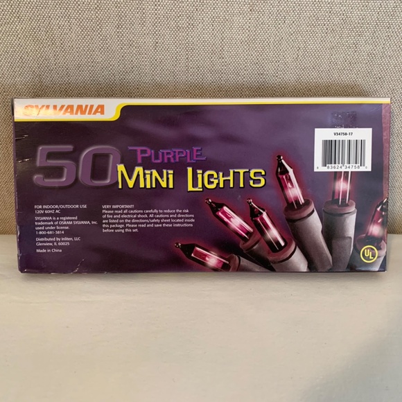 Sylvania Purple 50 Mini Lights - New - Picture 6 of 8